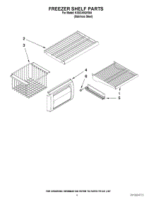 03 - Freezer Shelf Parts parts for Kitchenaid Refrigerator KSSC48QVS04 / from AppliancePartsPros.com