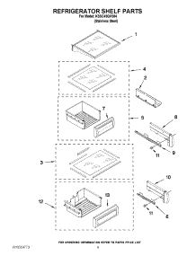 07 - Refrigerator Shelf Parts parts for Kitchenaid Refrigerator KSSC48QVS04 / from AppliancePartsPros.com