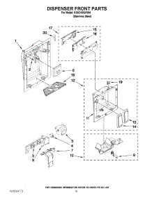 12 - Dispenser Front Parts parts for Kitchenaid Refrigerator KSSC48QVS04 / from AppliancePartsPros.com