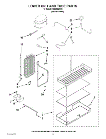 14 - Lower Unit And Tube Parts parts for Kitchenaid Refrigerator KSSC48QVS04 / from AppliancePartsPros.com