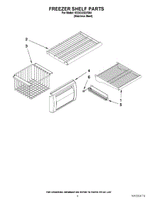 03 - Freezer Shelf Parts parts for Kitchenaid Refrigerator KSSC42QVS04 / from AppliancePartsPros.com