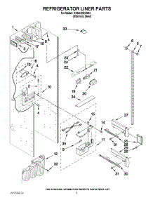 04 - Refrigerator Liner Parts parts for Kitchenaid Refrigerator KSSC42QVS04 / from AppliancePartsPros.com
