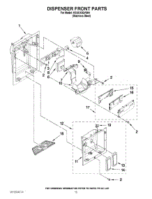 10 - Dispenser Front Parts parts for Kitchenaid Refrigerator KSSC42QVS04 / from AppliancePartsPros.com