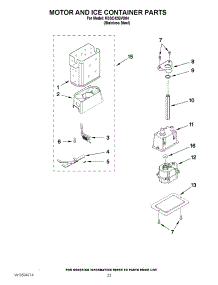 14 - Motor And Ice Container Parts parts for Kitchenaid Refrigerator KSSC42QVS04 / from AppliancePartsPros.com