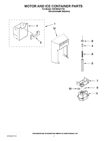 05 - Motor And Ice Container Parts parts for Kitchenaid Refrigerator KSF26C6XYY03 / from AppliancePartsPros.com