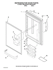 05 - Refrigerator Door Parts parts for Kitchenaid Refrigerator KBRS22KWWH6 / from AppliancePartsPros.com