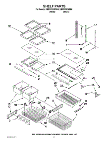 07 - Shelf Parts parts for Kitchenaid Refrigerator KBRS22KWBL6 / from AppliancePartsPros.com
