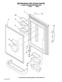 04 - Refrigerator Door Parts parts for Kitchenaid Refrigerator KBRS19KTWH6 / from AppliancePartsPros.com