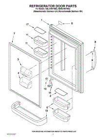 04 - Refrigerator Door Parts parts for Kitchenaid Refrigerator KBRS19KTMS2 / from AppliancePartsPros.com