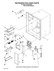 02 - Refrigerator Liner Parts parts for Kitchenaid Refrigerator KFIS25XVMS10 / from AppliancePartsPros.com