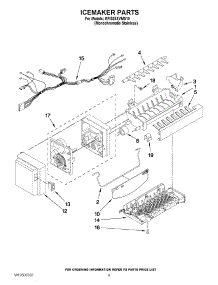 05 - Icemaker Parts parts for Kitchenaid Refrigerator KFIS25XVMS10 / from AppliancePartsPros.com