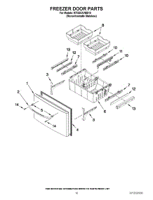 09 - Freezer Door Parts parts for Kitchenaid Refrigerator KFIS25XVMS10 / from AppliancePartsPros.com