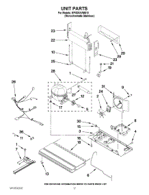 10 - Unit Parts parts for Kitchenaid Refrigerator KFIS25XVMS10 / from AppliancePartsPros.com