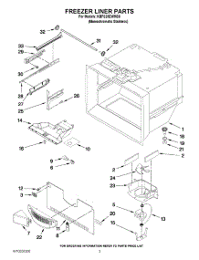 02 - Freezer Liner Parts parts for Kitchenaid Refrigerator KBFS25EWMS8 / from AppliancePartsPros.com