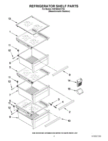 03 - Refrigerator Shelf Parts parts for Kitchenaid Refrigerator KSF26C6XYY04 / from AppliancePartsPros.com