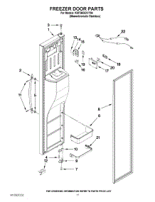 08 - Freezer Door Parts parts for Kitchenaid Refrigerator KSF26C6XYY04 / from AppliancePartsPros.com