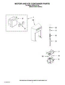 05 - Motor And Ice Container Parts parts for Kitchenaid Refrigerator KSF26C7XYY04 / from AppliancePartsPros.com