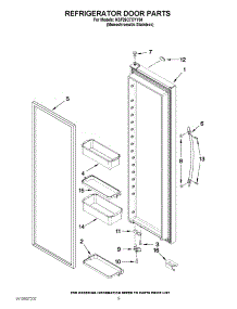 07 - Refrigerator Door Parts parts for Kitchenaid Refrigerator KSF26C7XYY04 / from AppliancePartsPros.com