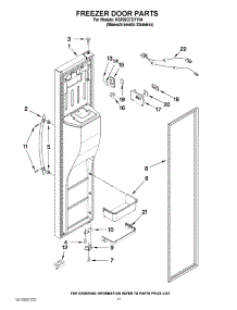 08 - Freezer Door Parts parts for Kitchenaid Refrigerator KSF26C7XYY04 / from AppliancePartsPros.com