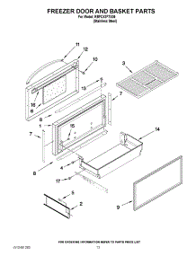 08 - Freezer Door And Basket Parts parts for Kitchenaid Refrigerator KBFC42FTS06 / from AppliancePartsPros.com