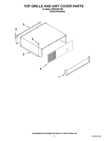 03 - Top Grille And Unit Cover Parts parts for Kitchenaid Refrigerator KBFO42FTX06 / from AppliancePartsPros.com