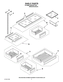 06 - Shelf Parts parts for Kitchenaid Refrigerator KBFO42FTX06 / from AppliancePartsPros.com