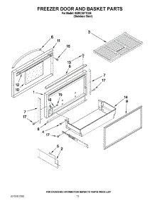 08 - Freezer Door And Basket Parts parts for Kitchenaid Refrigerator KBRC36FTS06 / from AppliancePartsPros.com
