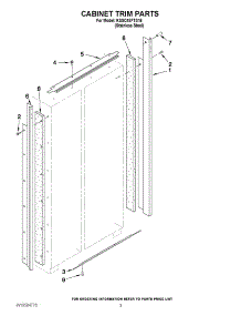 02 - Cabinet Trim Parts parts for Kitchenaid Refrigerator KSSC48FTS16 / from AppliancePartsPros.com
