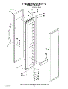 09 - Freezer Door Parts parts for Kitchenaid Refrigerator KSSC48FTS16 / from AppliancePartsPros.com