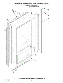 02 - Cabinet And Breaker Trim Parts parts for Kitchenaid Refrigerator KBRO36FTX06 / from AppliancePartsPros.com