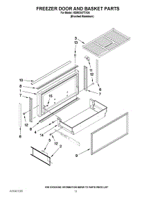 08 - Freezer Door And Basket Parts parts for Kitchenaid Refrigerator KBRO36FTX06 / from AppliancePartsPros.com