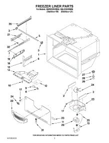 02 - Freezer Liner Parts parts for Kitchenaid Refrigerator KBRS22KWMS6 / from AppliancePartsPros.com