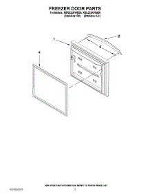 03 - Freezer Door Parts parts for Kitchenaid Refrigerator KBRS22KWMS6 / from AppliancePartsPros.com