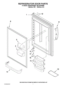 05 - Refrigerator Door Parts parts for Kitchenaid Refrigerator KBRS22KWMS6 / from AppliancePartsPros.com