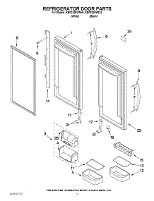 04 - Refrigerator Door Parts parts for Kitchenaid Refrigerator KBFS20EVWH8 / from AppliancePartsPros.com
