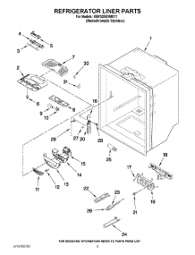 03 - Refrigerator Liner Parts parts for Kitchenaid Refrigerator KBFS20EVMS11 / from AppliancePartsPros.com