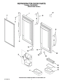 04 - Refrigerator Door Parts parts for Kitchenaid Refrigerator KBFS20EVMS11 / from AppliancePartsPros.com