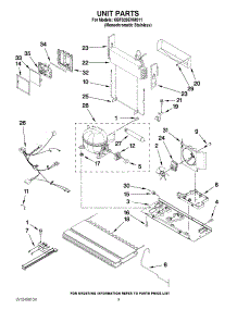 05 - Unit Parts parts for Kitchenaid Refrigerator KBFS20EVMS11 / from AppliancePartsPros.com
