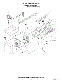 08 - Icemaker Parts parts for Kitchenaid Refrigerator KBFS20EVMS11 / from AppliancePartsPros.com