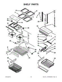 06 - Shelf Parts parts for Kitchenaid Refrigerator KBFS22EWMS7 / from AppliancePartsPros.com