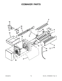 08 - Icemaker Parts parts for Kitchenaid Refrigerator KBFS22EWMS7 / from AppliancePartsPros.com