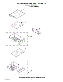05 - Refrigerator Shelf Parts parts for Kitchenaid Refrigerator KSSO36FTX15 / from AppliancePartsPros.com