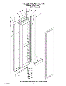 09 - Freezer Door Parts parts for Kitchenaid Refrigerator KSSO42FTX15 / from AppliancePartsPros.com
