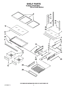 03 - Shelf Parts parts for Kitchenaid Refrigerator KFIS20XVMS10 / from AppliancePartsPros.com