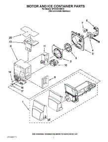 04 - Motor And Ice Container Parts parts for Kitchenaid Refrigerator KFIS20XVMS10 / from AppliancePartsPros.com