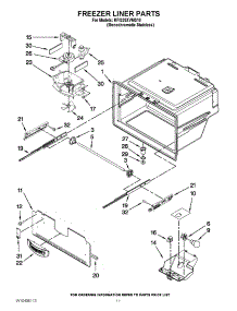 06 - Freezer Liner Parts parts for Kitchenaid Refrigerator KFIS20XVMS10 / from AppliancePartsPros.com