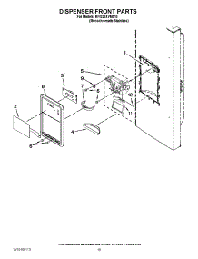 08 - Dispenser Front Parts parts for Kitchenaid Refrigerator KFIS20XVMS10 / from AppliancePartsPros.com