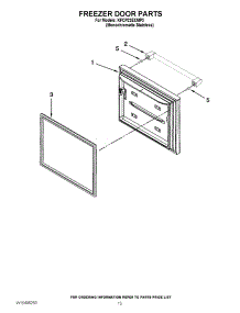08 - Freezer Door Parts parts for Kitchenaid Refrigerator KFCP22EXMP3 / from AppliancePartsPros.com