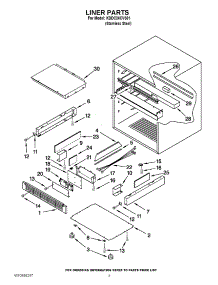 02 - Liner Parts parts for Kitchenaid Refrigerator KDDC24CVS01 / from AppliancePartsPros.com