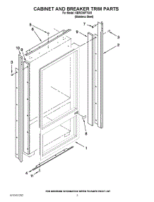 02 - Cabinet And Breaker Trim Parts parts for Kitchenaid Refrigerator KBRC36FTS05 / from AppliancePartsPros.com
